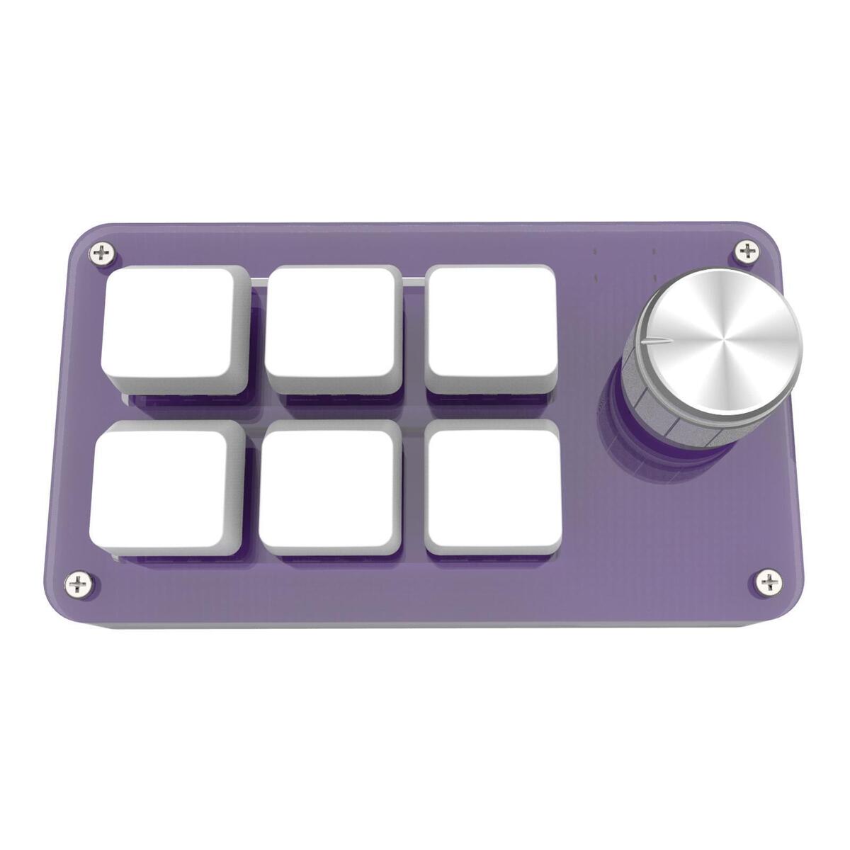 Mini Keyboard Hot Swappable with Knob DIY Gaming Keypad for Computer Laptop