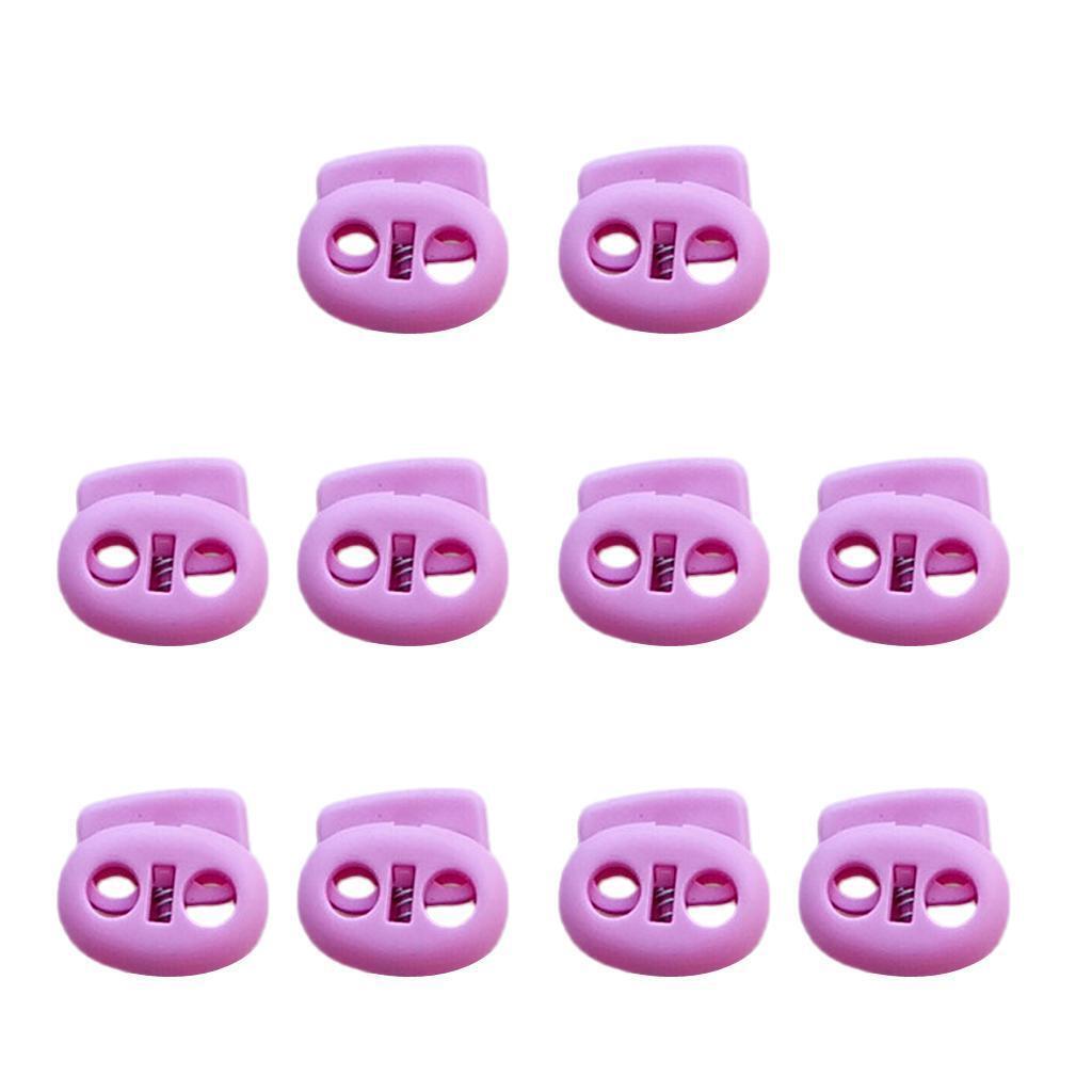 10pcs Shock Cord Lock End Stop Fastener Stopper for 5mm Bungee Rope Pink