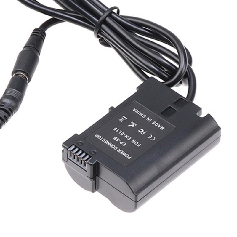 EN-EL15 Dummy Battery with Type-C Cable Camera Power Adapter for D500 D600 D610