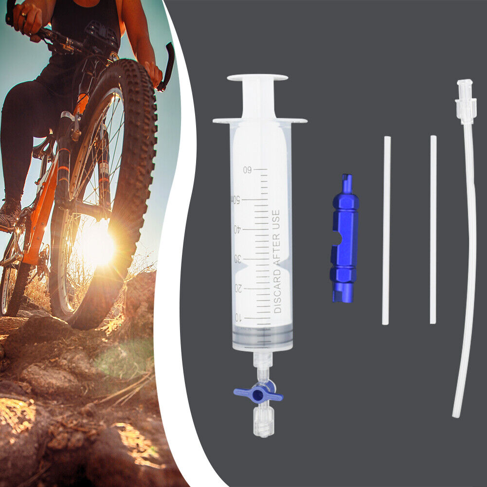 Cycling MTB Road Bike Tubeless Tire Sealant Injector Syringe + Valve Tool