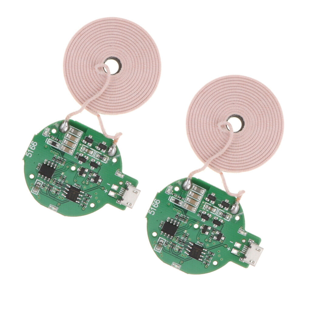 2x Qi Wireless Charger  Circuit Board w Coil  Qi-enabled Device