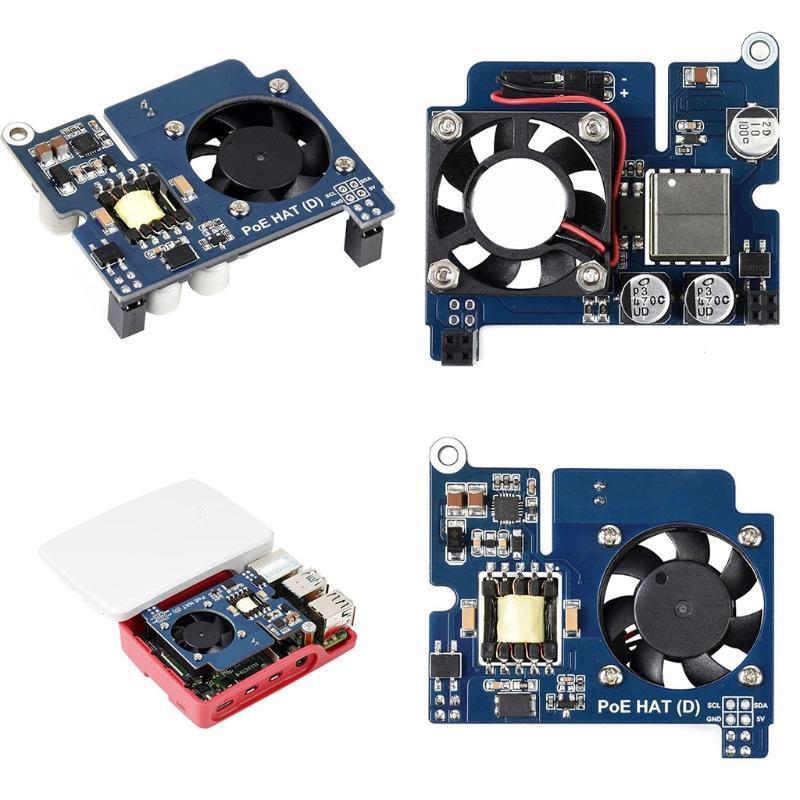 Power Over Ethernet Module Supports Raspberry Pi 4B/3B+ w/ Case Support 802.3af