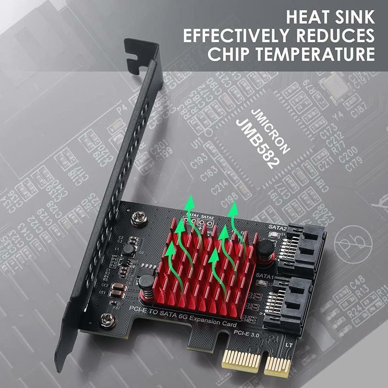 PCI Express Sata 3.0 Controller Card, 2-Port PCIe to Sata III 6GB / s Adapter