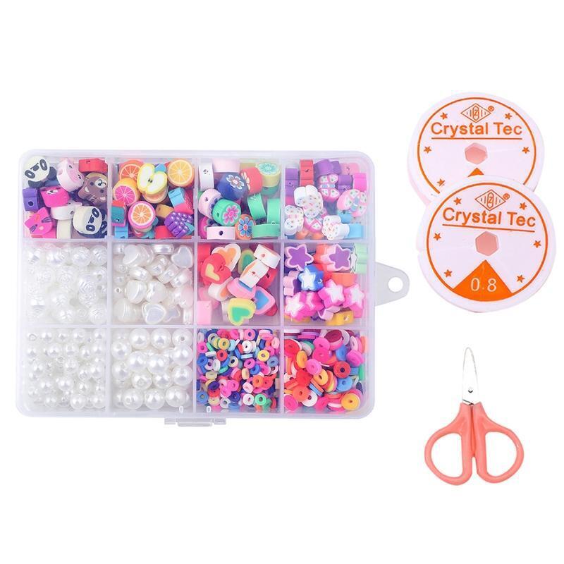 Jewelry Making Beads Smooth Edges Sharpless Polymer Clay Durable Strong 12 Grids