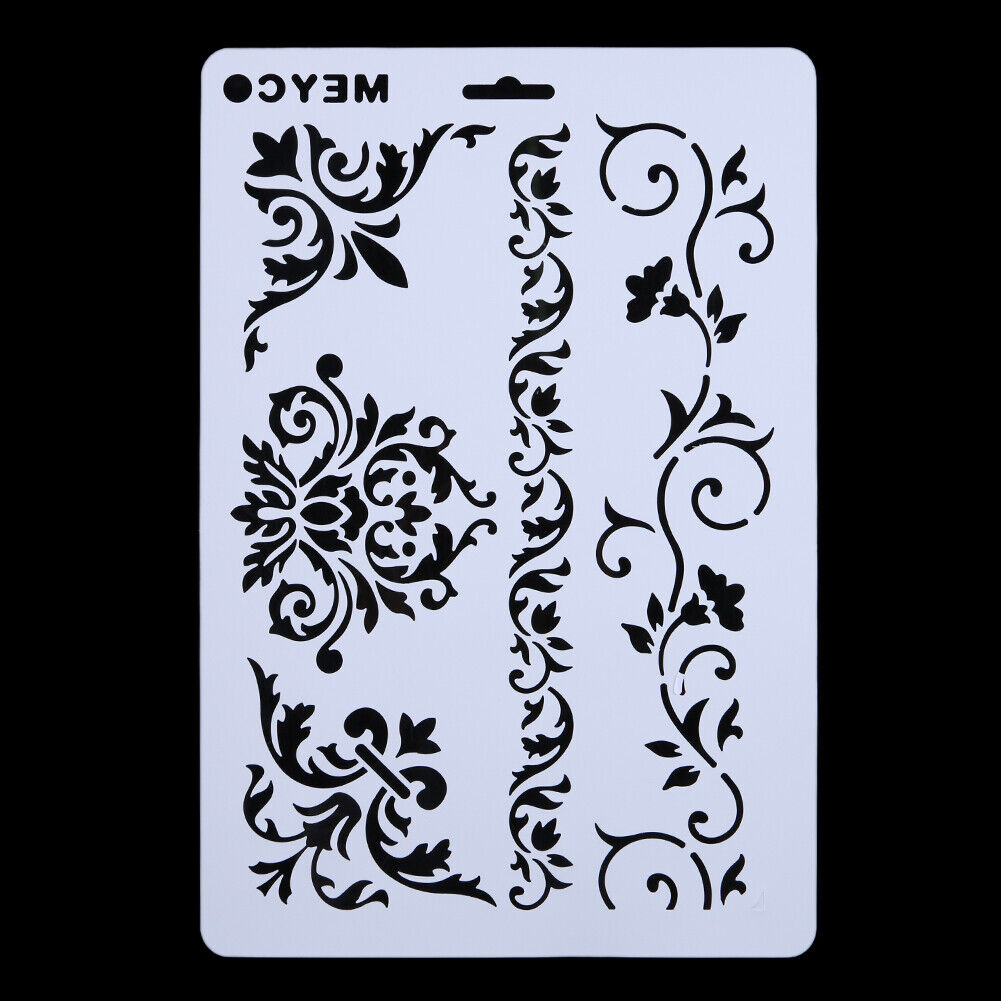 6x Layering Stencils  For Walls Painting Scrapbooking Embossing Paper