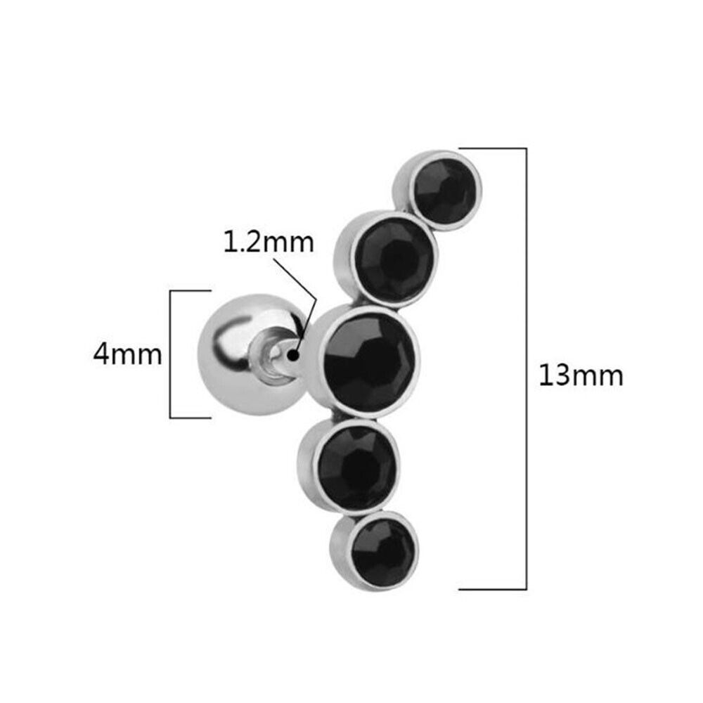 Gem Opal 16G Stud Earrings Ear Piercing Cartilage Helix Tragus Body Jewelry