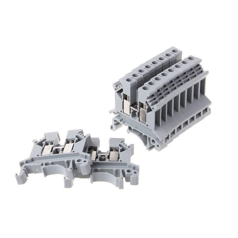 10pcs/set UK-2.5B Terminal Block Screw General Application PCB Din Rail Wiring