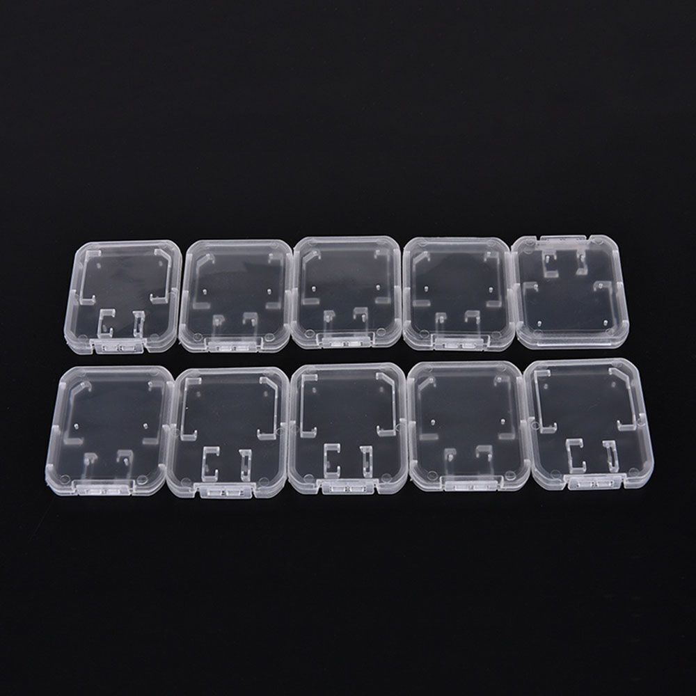 Clear Holder Standard SD/TF SDHC Card Transparent Storage Box Memory Card Case