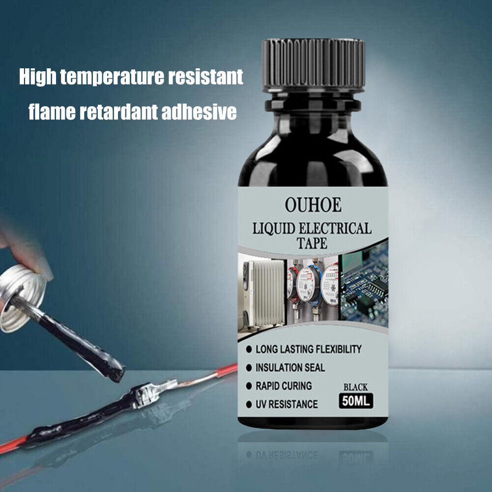 Waterproof UV Protection Liquid Insulation Insulating Glue (Black 50ml)