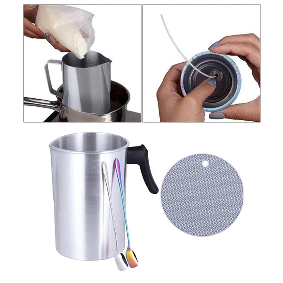 Candle Making Kit Wax melt Cup  1.2L Candle Melting Pot