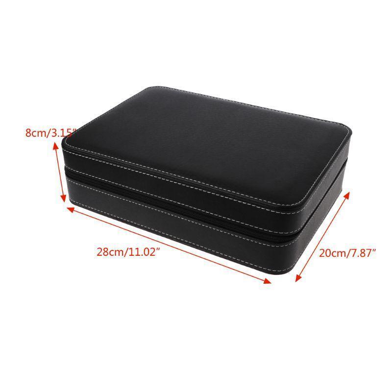 10 Grid Watch Bag Portable Travel Zipper Case Collector Storage Jewelry Box