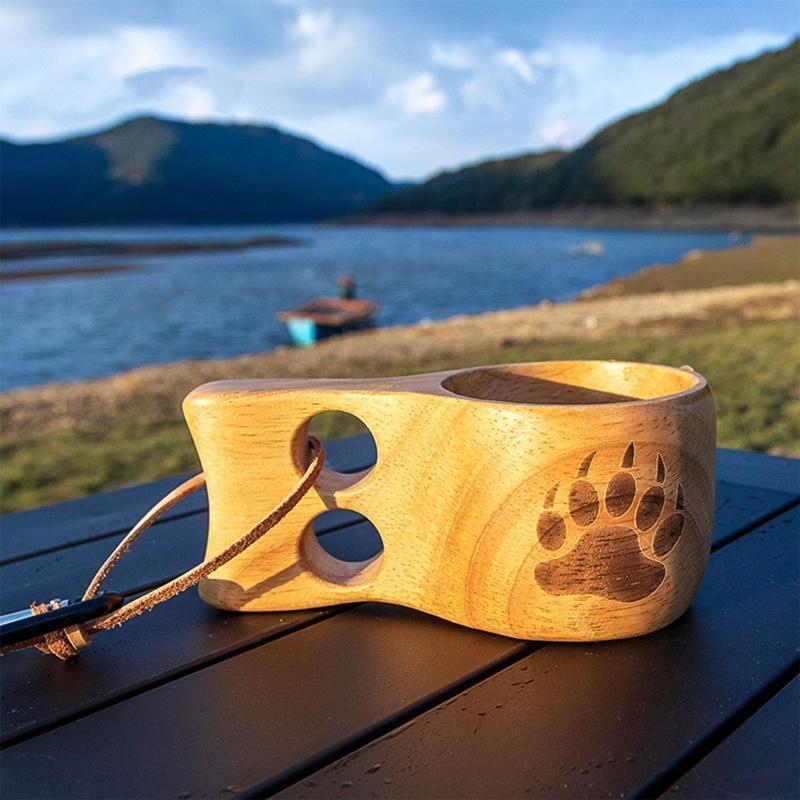 Wooden Coffee Cup Wood Novelty Mugs Convenient and Quick to Use Unique Design