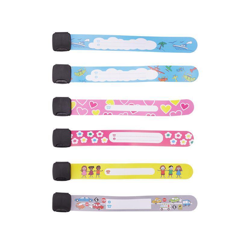 8Pcs/Set Children Outdoor Safe Anti-lost Wristband Safety Recognition Bracelet