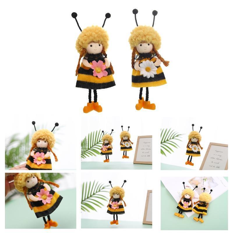 2x Cute Sunflower Bee Girls Pendant Oranments Spring Summer Farmhouse Decoration