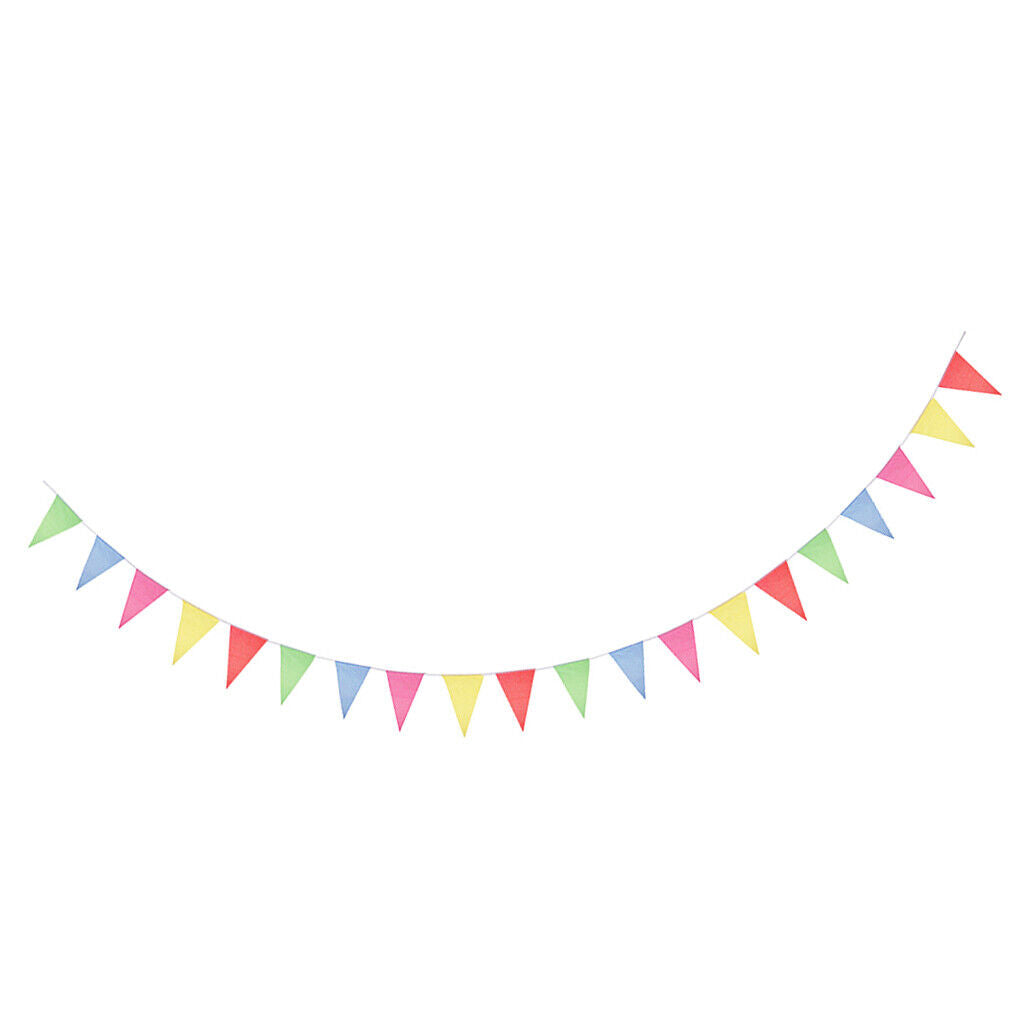 Set of 100 Pennant Flag 18x28cm String Bunting Banner for  Party
