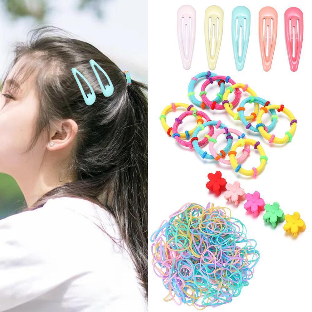OPP Bag Girls Candy Color Elastic Hairpin Hair Clip Gifts Accessories Hair Rope