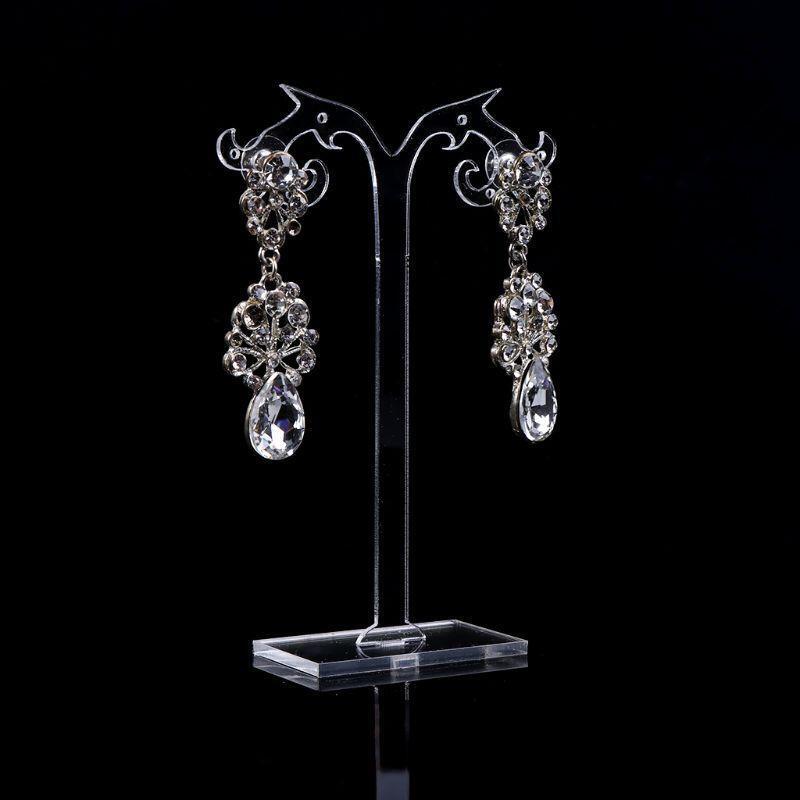 Three-piece Acrylic Ear Stud Earrings Display Stand Jewelry Display Holder Props