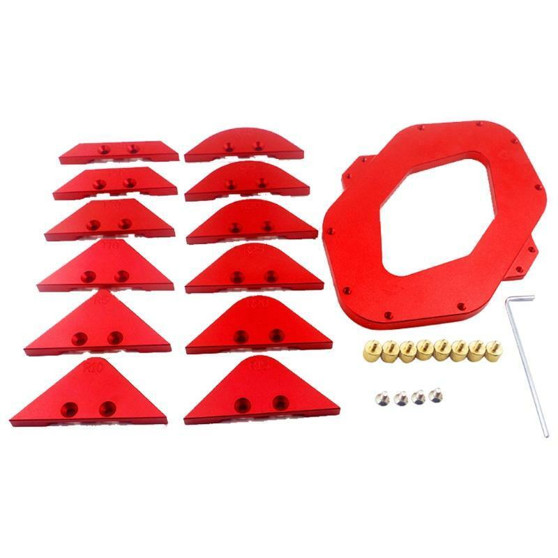 1 Pack Woodworking Tool Fillet Gauge Aluminium Alloy Arc Radius R5-R35 T10-T30
