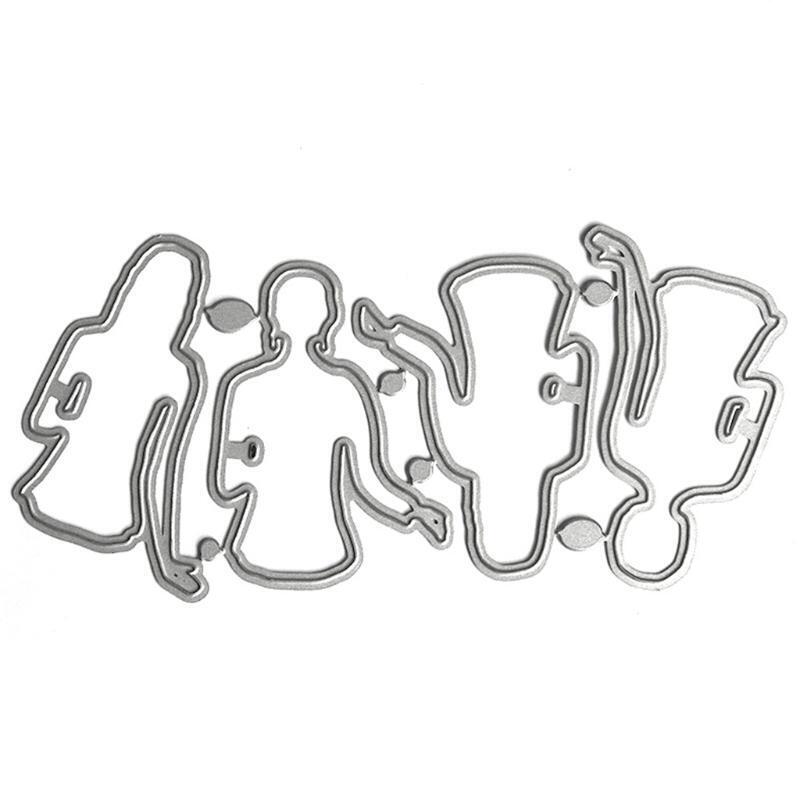 Woman Back View Metal Cutting Dies Stencil Scrapbooking DIY Album Stamp Paper