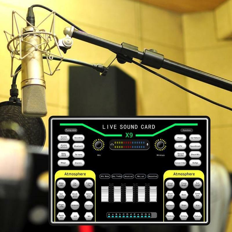 Dual Mobile Phone Live Broadcast Sound Card Cellphone Webcast Voice Changer