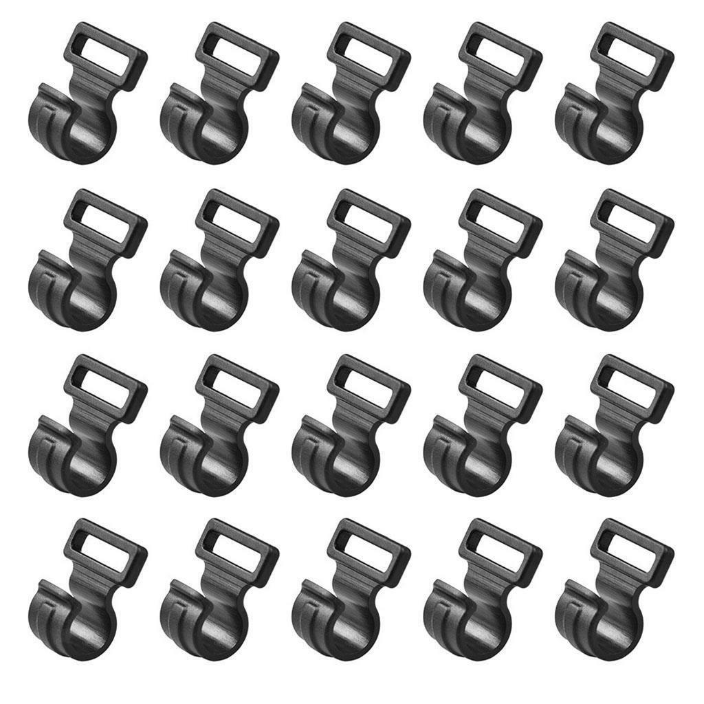 20 Pieces Outdoor Camping Awning Hook Camper Wind Rope Clamp Support Hanger for