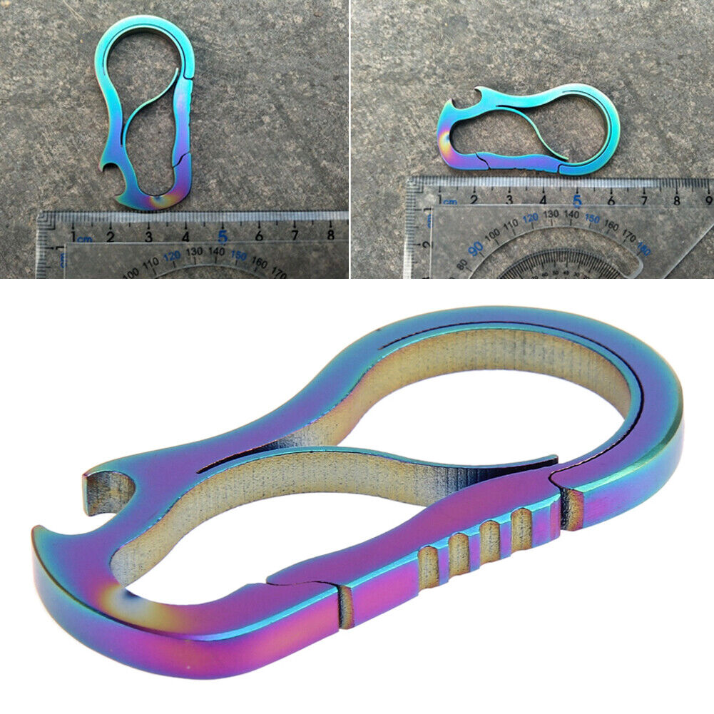 Metal Fast Buckle Outdoor Keychain EDC Equipment Titanium Alloy Carabiner