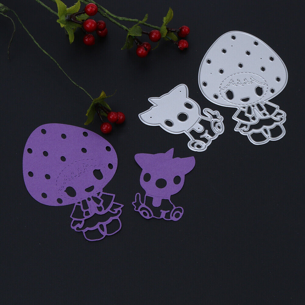 2pcs Mushroom Cutting Dies for DIY Metal Stencil Scrapbooking Emboss Craft-