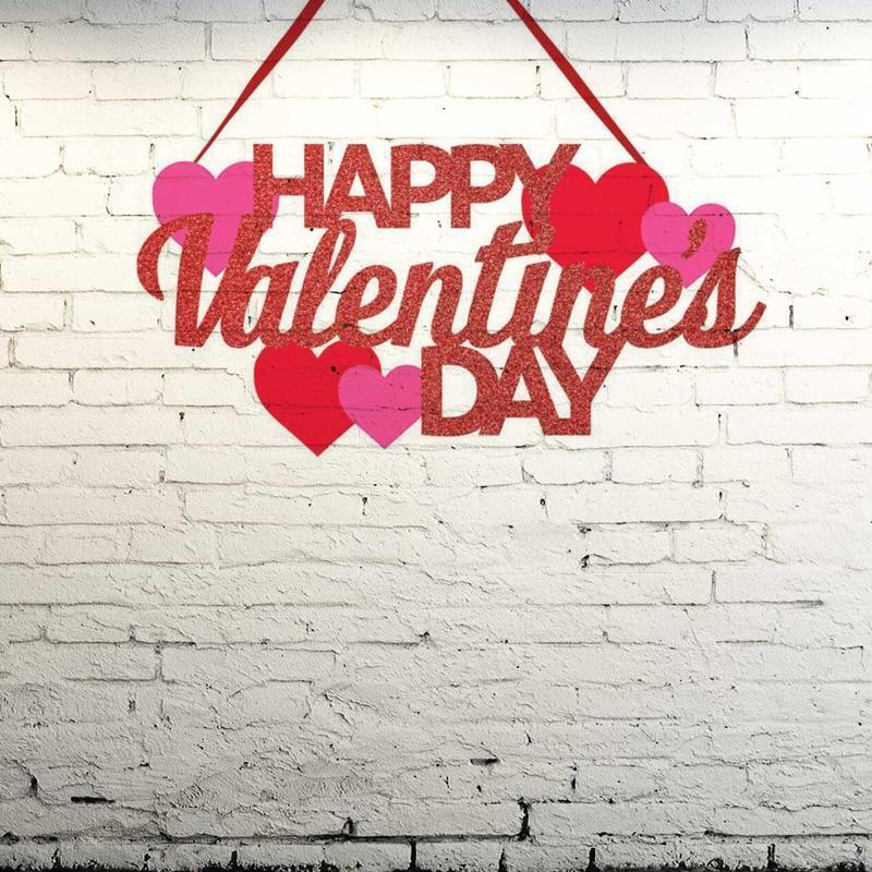 Happy Valentine's Day Sign Valentine's Day Love Heart Pendant Hanging Ornament