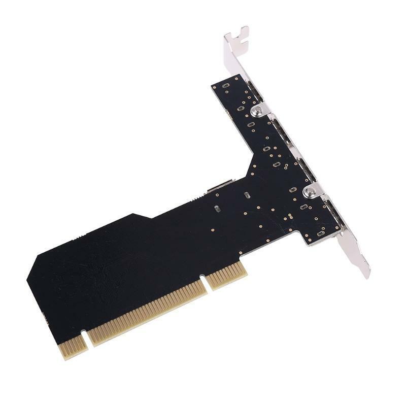 5 Port USB2.0 PCI Hub Controller Expansion Card 480Mbps Desktop Converter Driver