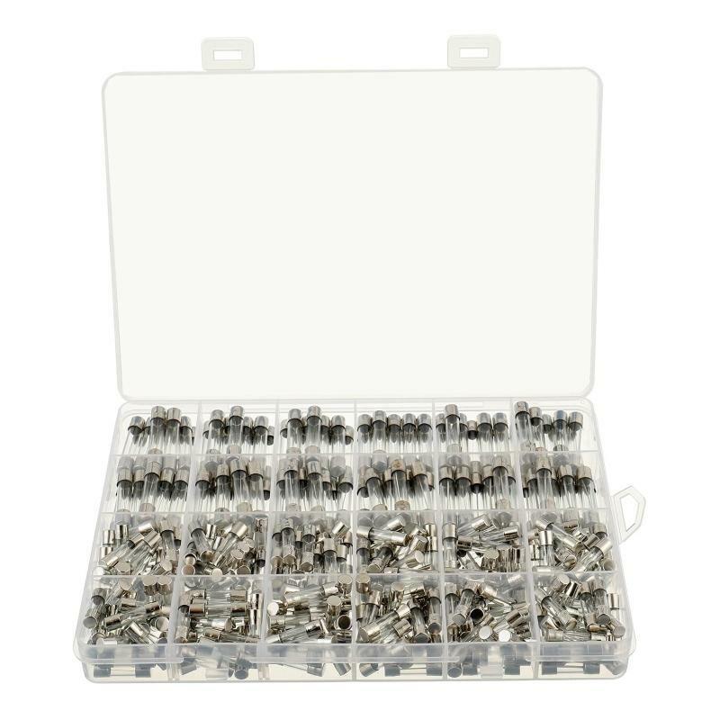 Electrical Spare Parts Ceramic Glass Fuses 5x20mm Tube 0.1A-30A 360 Quantities