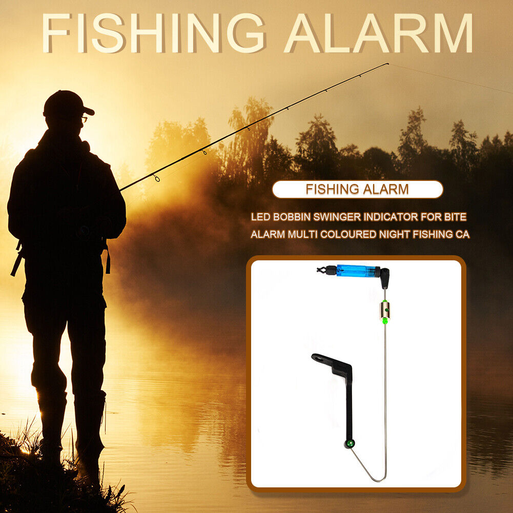 Fishing Wobbler Chain Hanger LED Bite Alarm Indicator Night Fishing Tackle