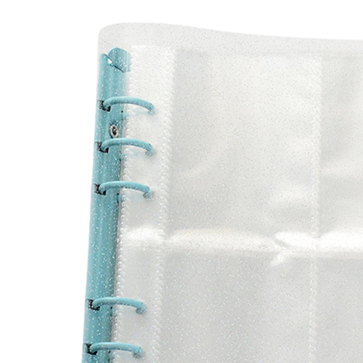 3 inch Mini Photo Album 6-Ring Binder Shiny Clear  Protectors Sleeve  Refillable