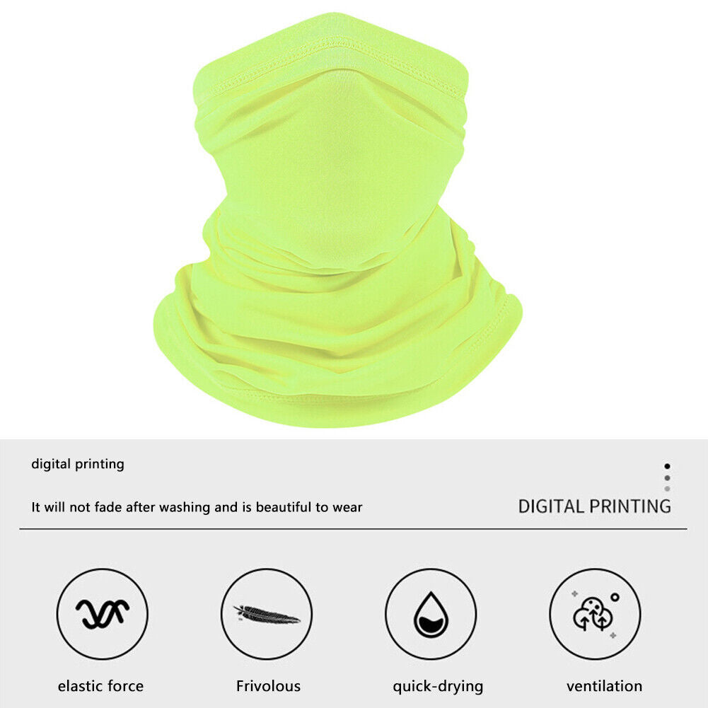 Cycling Camping Neck Tube Scarf Ice Silk Outdoor Running Bandana (green)