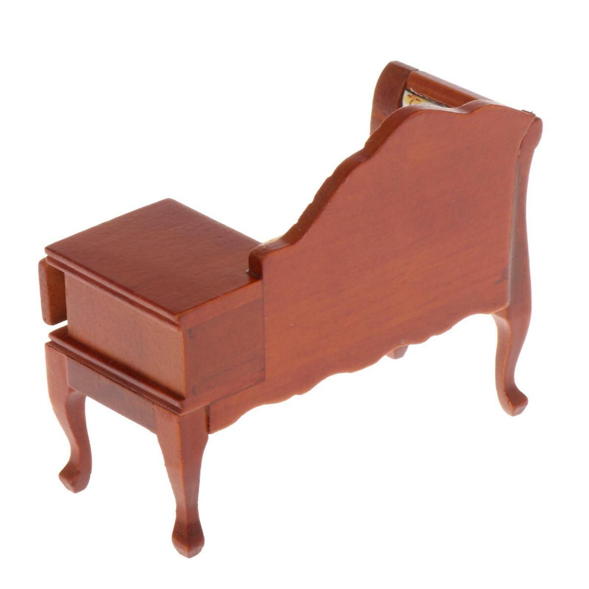 1/12 Scale Classic  Sofa Armchair with Drawer Table  Couch Settee