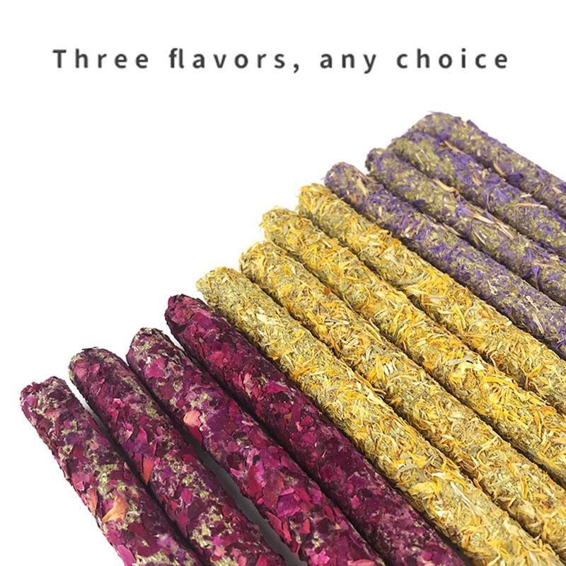 18 Pieces Hamster Chew Sticks Timothy Hay Treat for Guinea Pig Rabbits Gerbil