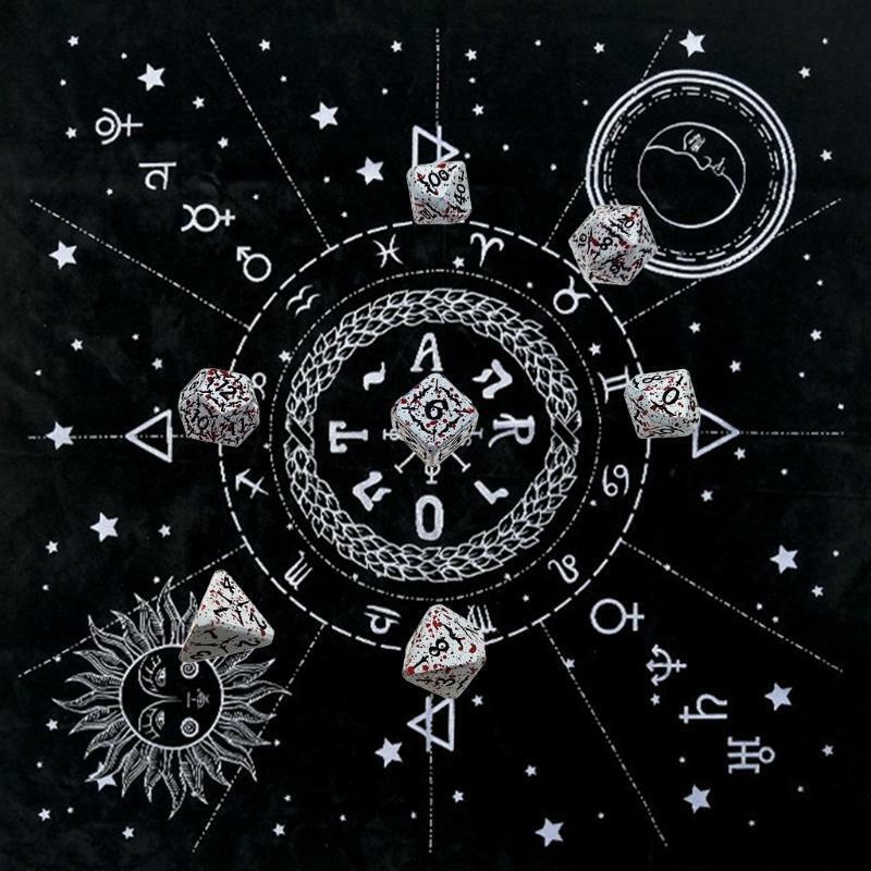 12 Constellations Tarot Card Tablecloth Velvet Divination Altar Cloth Board Game