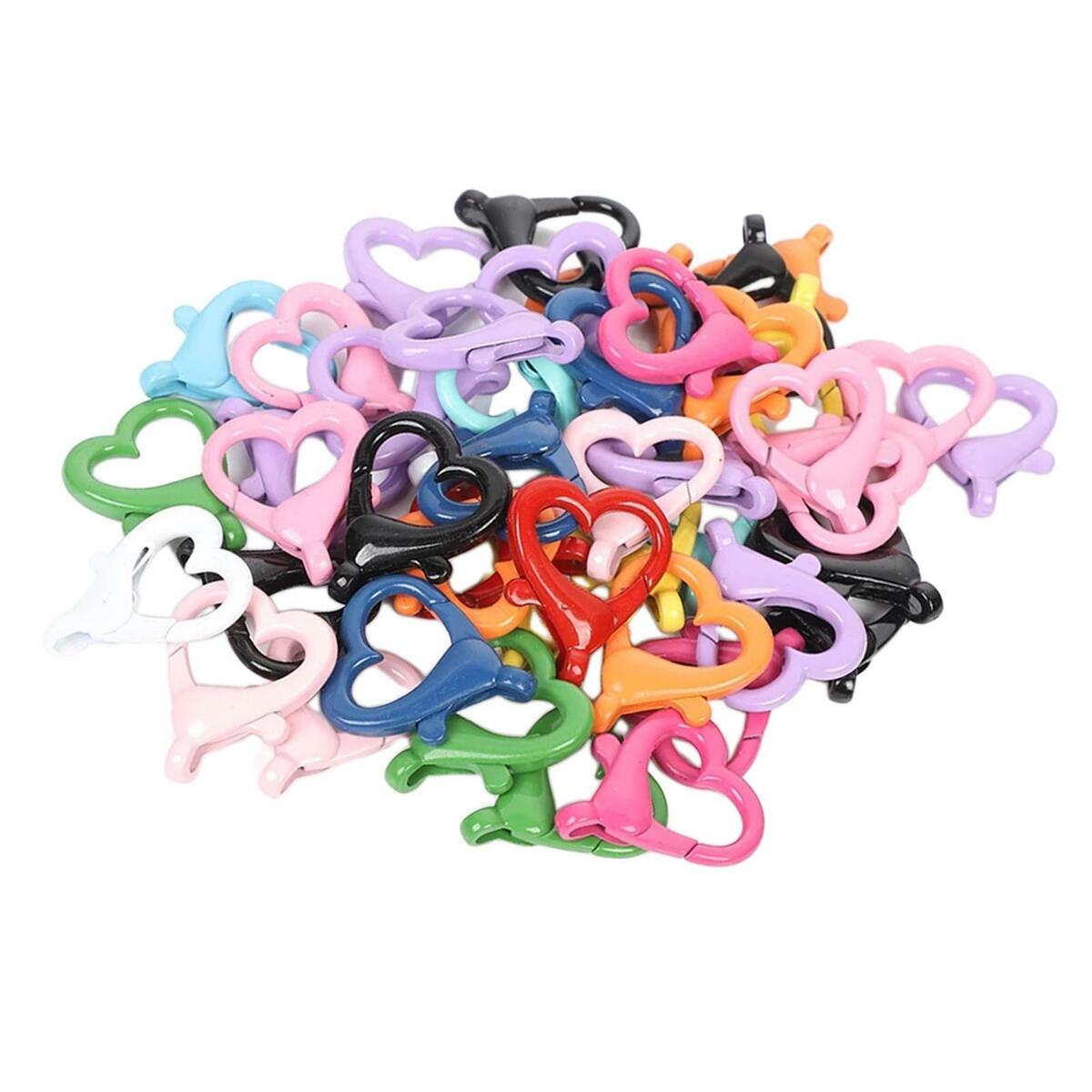 100pcs Plastic Colorful  Claw Clasps Hook  for Jewelry Making