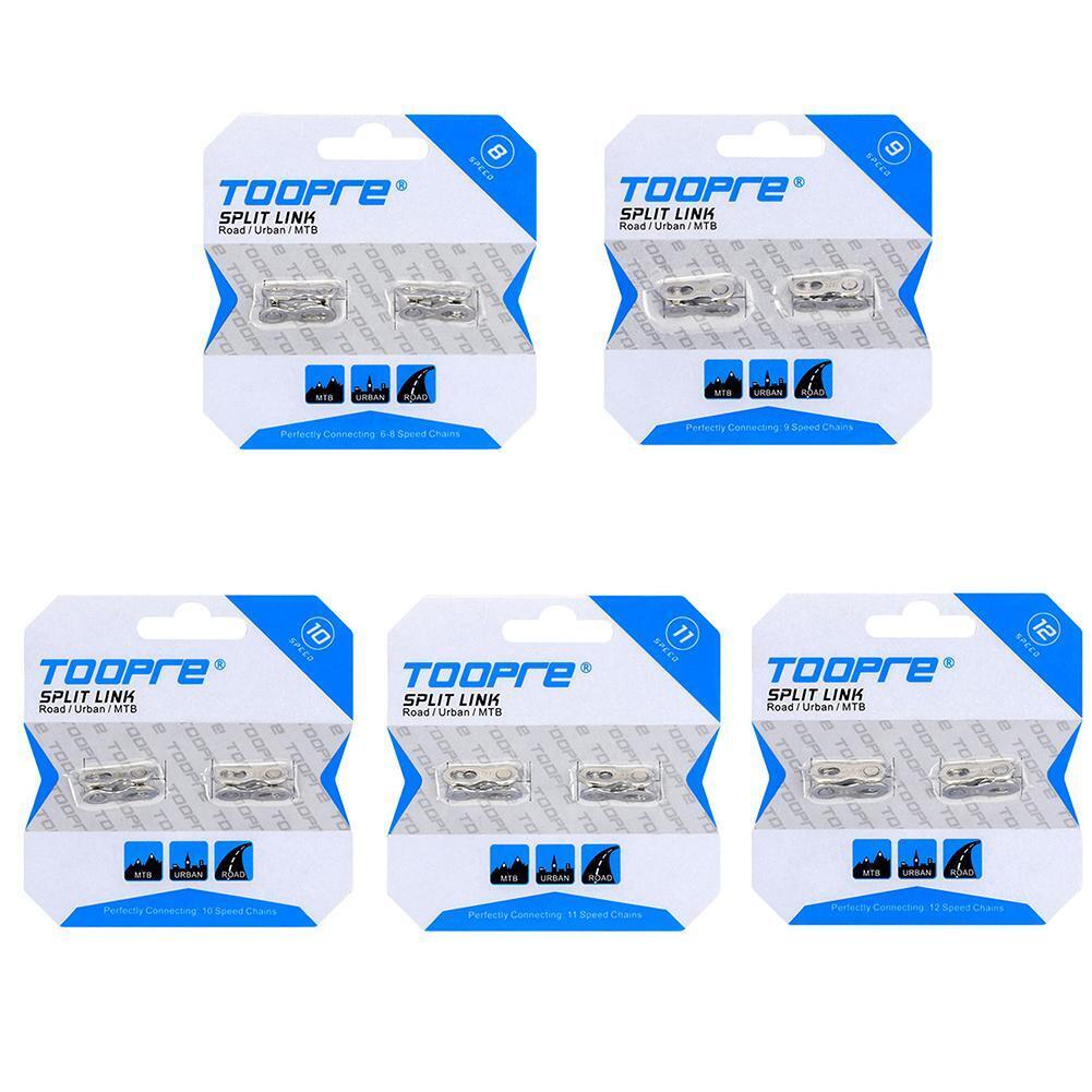 TOOPRE 2 Pairs Bicycle Chain Link Connector MTB Bike Master Links (9S)