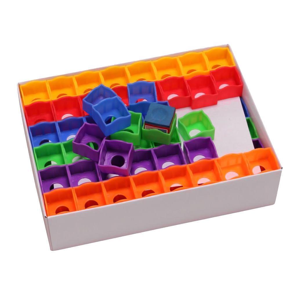 144 Pieces/Box Multicolor Billiards Snooker Pool Cue Tip Chalk Holder Case for