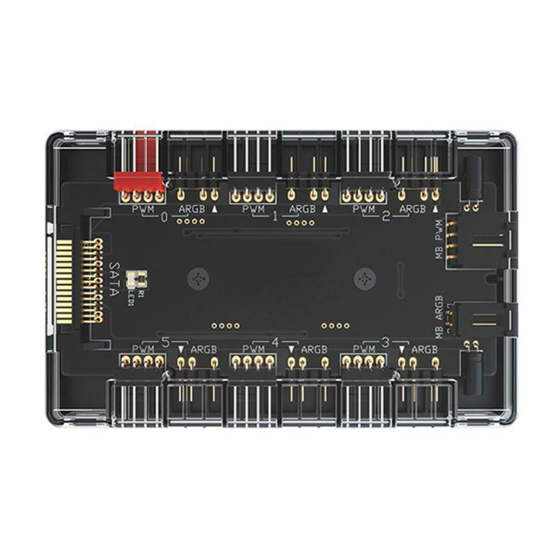 ARGB+PWM HUB Magnetic Suction Hub with 6x4Pin PWM 6x3Pin ARGB Light Port