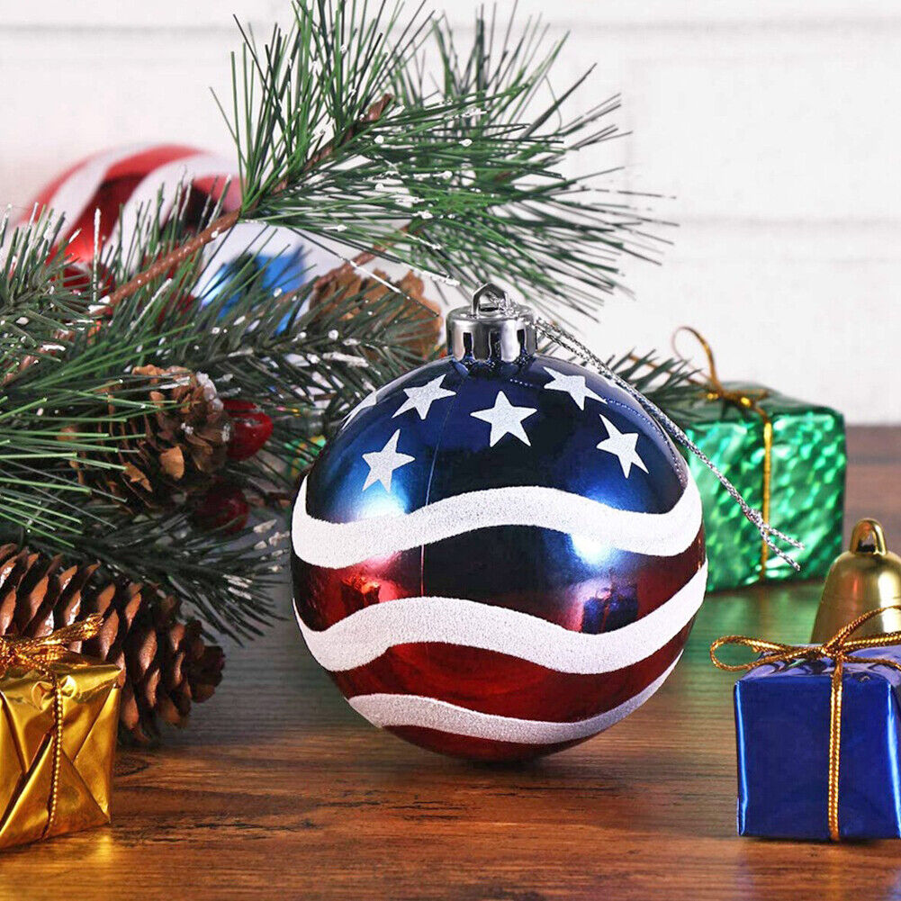 6pcs Independence Day Ball Hanging Ornament Christmas Party Home Decoration
