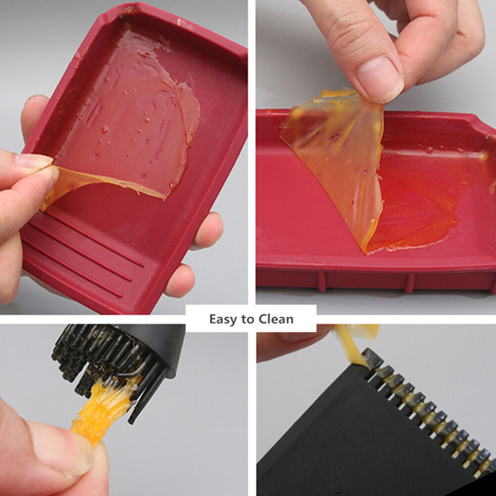 4pcs Woodworking Glue Tool Kit Brush Flat Scraper Glue Tray Wood Gluing Set