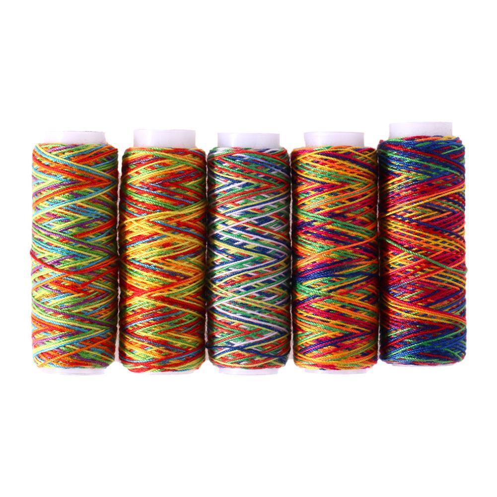 5pcs Hand Stitched Denim Thread Line DIY Sewing Thread for Bags Jeans