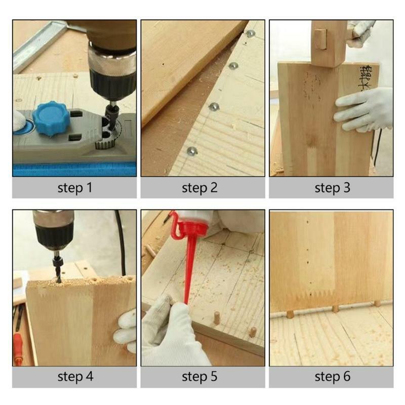 4x Panel Furniture Positioning 1/4" 5/16" 3/8" 1/2"Wood Pin Center Punch Thimble