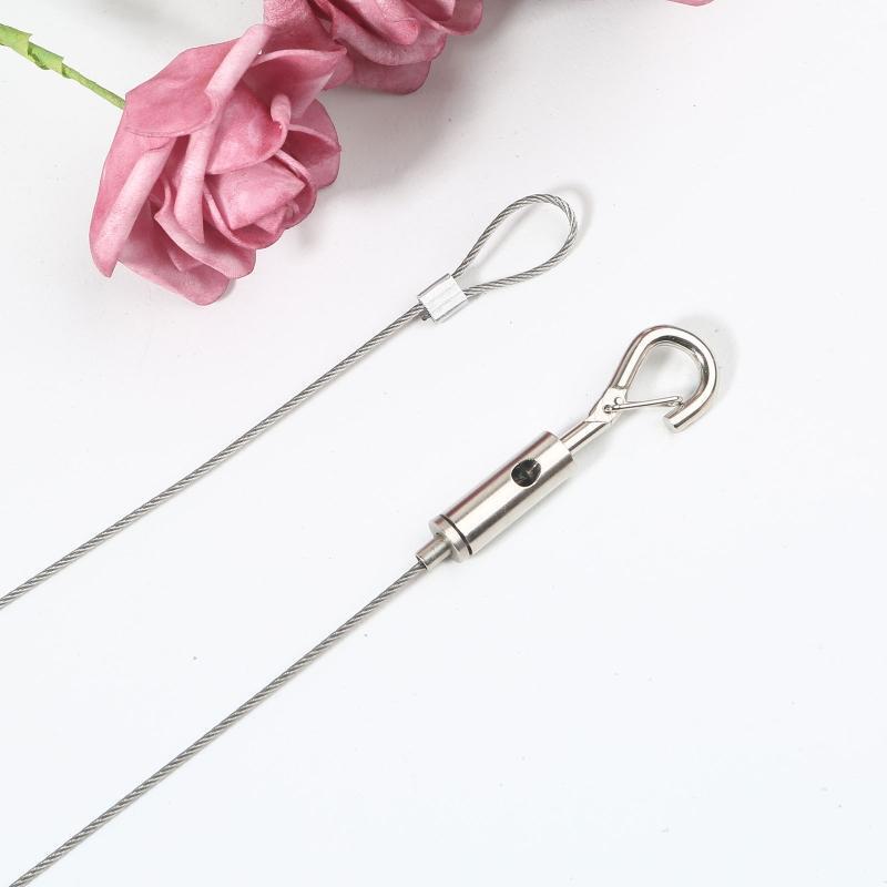 2PCS Adjustable Picture Hanging Wire Kit 2m Heavy Duty Mirror Hanging Wire