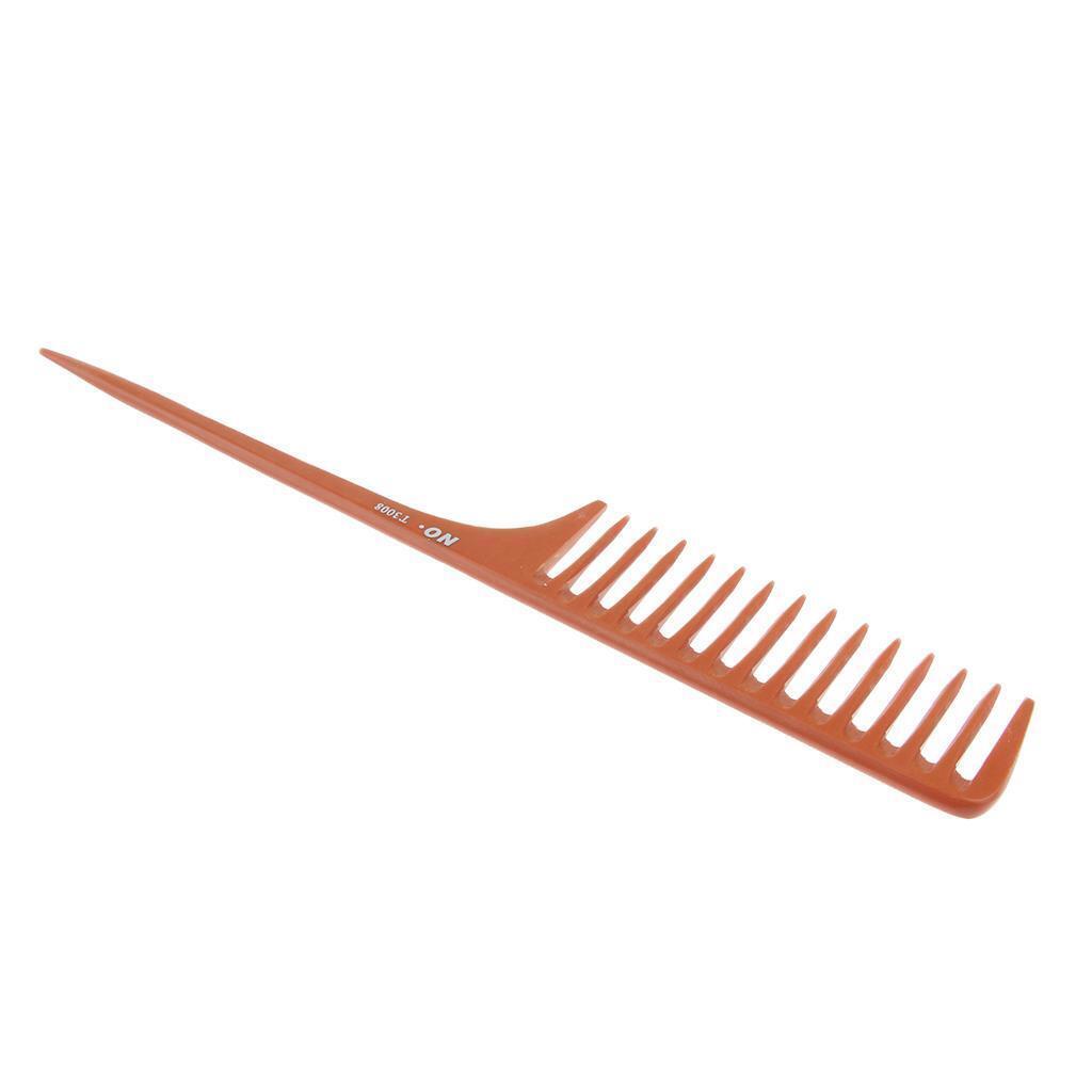Pro Wide Teeth Hairdressing Rat Tail Comb Salon Barber Hair Sectioning Brush