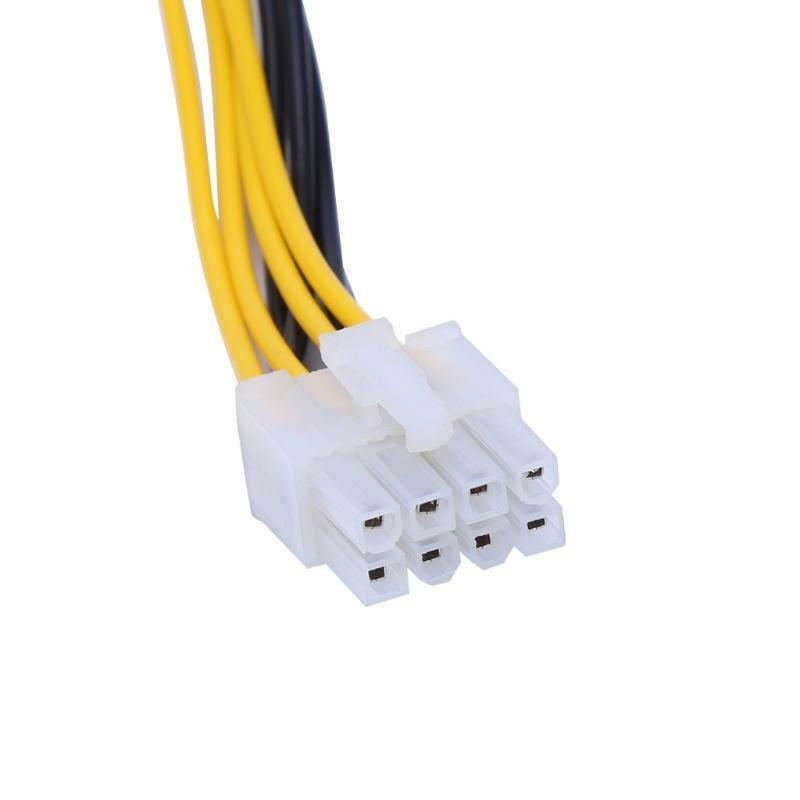 ATX 8Pin Female To 4Pin Male PC CPU Power Supply Extension Cord Connector Cable