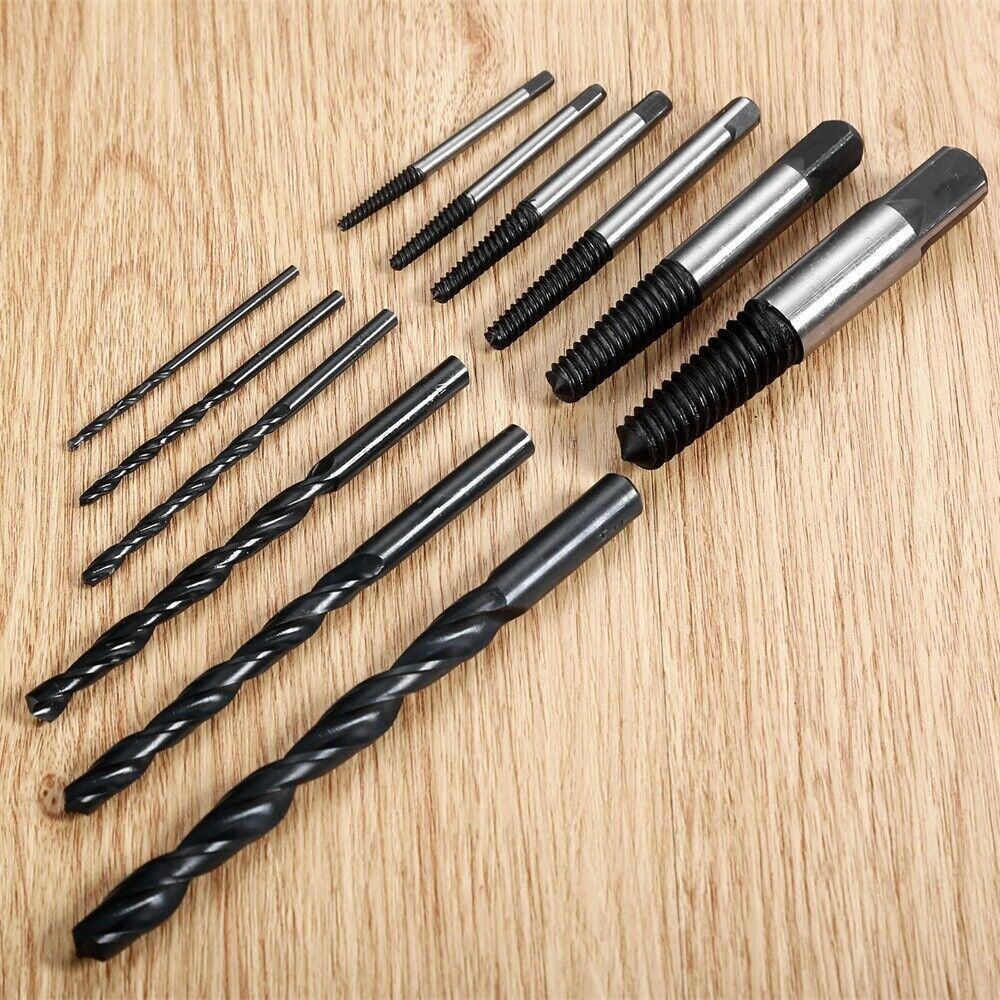 Woodworking Broken Screw Extractor Easy Out Bolts Remover Drill Bits 12pcs/set