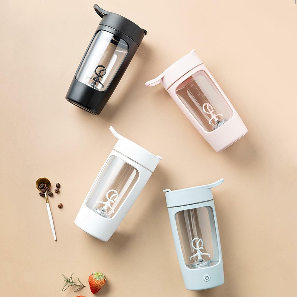 4pcs  Electric Protein Shaker Bottle Shaker Cups Mixer Cups 650ml