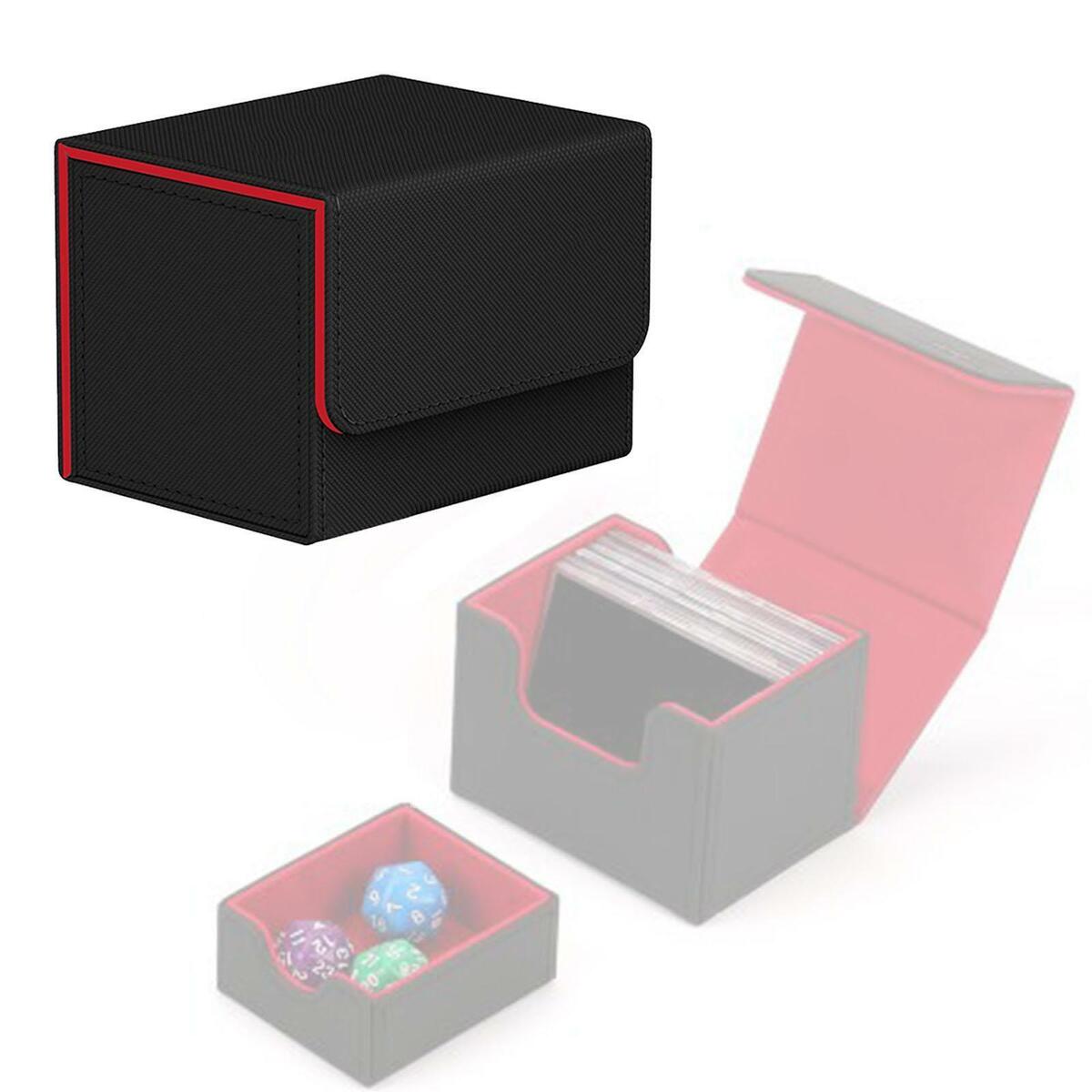2 Count & PU Leather  Deck Box Deck Sleeves Case for MTG